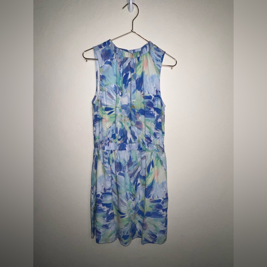 Cloth & Stone Blue And Green Midi Dress Anthropologie